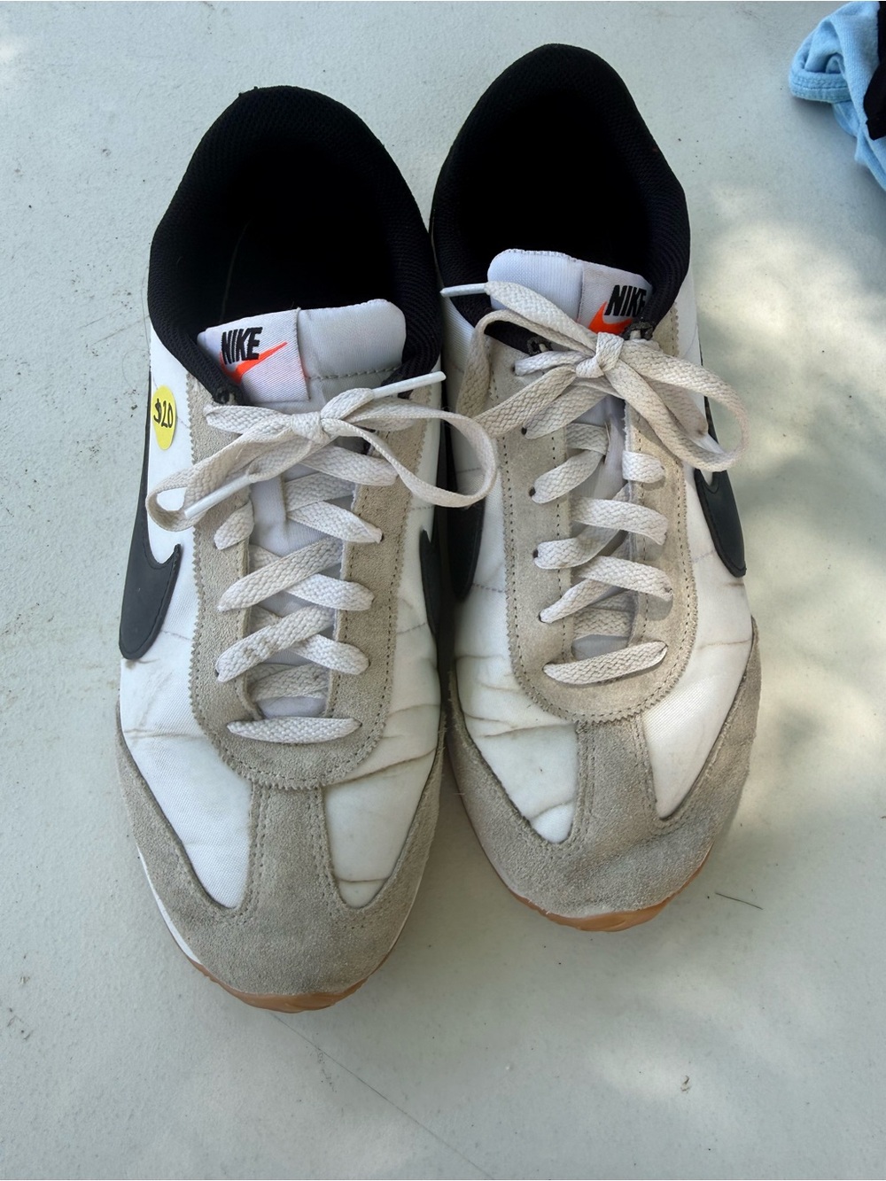 Nike White, Black & Tan Retro-Style Sneakers